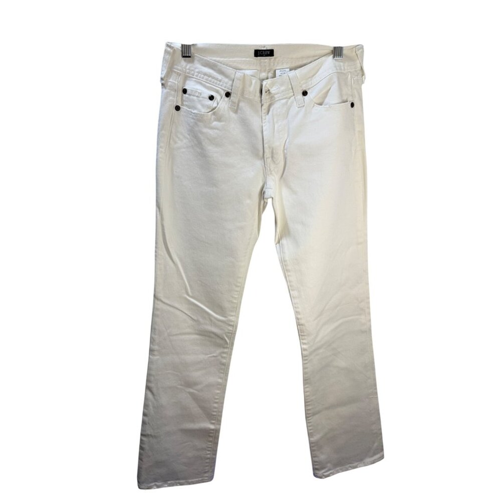 J.Crew Womens White‎ Denim Jeans Size 0 Cotton/Spandex